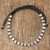 Hand Crafted Hill Tribe Silver Braided Bracelet 'Hill Tribe Midnight'