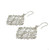 Hand Crafted Abstract Sterling Silver Dangle Earrings 'Freedom Square'