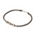 950 Silver Accent Wristband Bracelet from Thailand 'Bamboo Bracelet in Taupe'