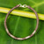 Sterling Silver Wristband Braided Bracelet from Thailand 'Beautiful Jungle in Taupe'