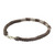 Sterling Silver Wristband Braided Bracelet from Thailand 'Beautiful Jungle in Taupe'