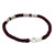950 Silver Accent Wristband Braided Bracelet from Thailand 'Simply Happy in Maroon'