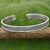Hand Made Sterling Silver Cuff Bracelet Inscription Thailand 'Sterling Family'
