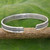 Hand Made Sterling Silver Cuff Bracelet Inscription Thailand 'Sterling Family'