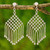 Artisan Crafted Thai Waterfall Earrings in Sterling Silver 'Mandarin Macrame'