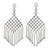 Artisan Crafted Thai Waterfall Earrings in Sterling Silver 'Mandarin Macrame'
