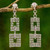 Artisan Crafted Thai Dangle Earrings in Sterling Silver 'Bangkok Palace'