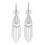 Sterling Silver Thai Filigree Chandelier Teardrop Earrings 'Fringed Droplets'