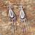 Sterling Silver Thai Filigree Chandelier Teardrop Earrings 'Fringed Droplets'