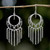 Sterling Silver Chandelier Earrings from Thailand 'Raining Romance'