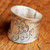 Sterling Silver Etched Lotus Wrap Ring from Thailand 'Lanna Lotus'