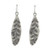 Leaf Motif Sterling Silver Dangle Earrings from Thailand 'Hanging Ferns'