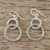 Linked Sterling Silver Dangle Earrings from Thailand 'Smith's Links'