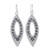 Elliptical Sterling Silver Dangle Earrings from Thailand 'Flower Eyes'
