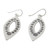 Elliptical Sterling Silver Dangle Earrings from Thailand 'Flower Eyes'