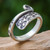 Handmade 925 Sterling Silver Flower and Eye Ring Thailand 'Silver Eye'