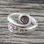 Handmade 925 Sterling Silver Flower and Eye Ring Thailand 'Silver Eye'