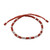 Red Unisex 950 Karen Silver Cord Beaded Bracelet 'The Balance'