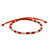 Red Unisex 950 Karen Silver Cord Beaded Bracelet 'The Balance'