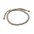 Taupe Cord and 950 Silver Beaded Bracelet from Thailand 'Endeavor in Taupe'