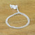 Cultured Pearl Leaf Charm Bracelet in White from Thailand 'Lively Leaf in White'