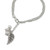 Cultured Pearl Leaf Charm Bracelet in White from Thailand 'Lively Leaf in White'