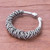 Combination Finish Sterling Silver Wrap Ring from Thailand 'Dark Thai Spindle'