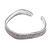 Handcrafted Karen Silver Textured Wave Cuff Bracelet 'Texture Wave'