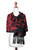 Reversible Red and Black Alpaca Blend Shawl 'Scarlet Leaves'