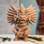 Collectible Zapotec Ceramic Statuette Museum Replica 'Zapotec Bat Deity Urn'
