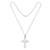 Textured Silver Cross Necklace 'Cross of Light'