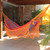 Brazilian Cotton Double Hammock with Orange Crochet 'Carnaval'