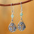 Sterling Silver Earrings With Aventurine Peru Flower Jewelry 'Dewdrop Blooms'