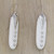 Handcrafted Carved Bone and Sterling Silver Drop Earrings 'Peapods'