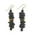 Artisan Crafted Amber Earrings with Recycled Glass Beads 'Akorfa'