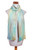 Hand Woven Pastel Blue Green Rayon Chenille Scarf 'Iridescent Mint Pastel'