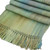 Hand Woven Pastel Blue Green Rayon Chenille Scarf 'Iridescent Mint Pastel'