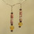 Bauxite Earrings Crafted by Hand with Recycled Beads 'Earth's Warmth'