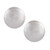 Brushed Silver Artisan Crafted Stud Earrings from the Andes 'Satin Circles'