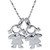 2 Silver Daughter Pendants on Sterling Silver Necklace 'My Stars'