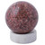 Handcrafted Rhodochrosite Gemstone Sphere and Stand 'Red Planet'