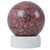 Handcrafted Rhodochrosite Gemstone Sphere and Stand 'Red Planet'
