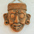Maya God of Sun Ceramic Wall Mask Replica Crafted by Hand 'Maya Lord Kinich Aha'
