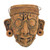 Maya God of Sun Ceramic Wall Mask Replica Crafted by Hand 'Maya Lord Kinich Aha'