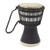 Artisan Crafted West African Decorative Djembe Black Drum 'Black Invitation to Peace'