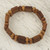 Artisan Crafted Sese Wood Stretch Bracelet from Ghana 'Brown Radiance'