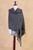 Backstrap Loom Handwoven Alpaca Shawl in Charcoal Grey 'Timeless in Charcoal'