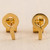 Gold Plated Silver Stud Earrings in Shape of Question Mark 'Questions'
