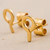 Gold Plated Silver Stud Earrings in Shape of Question Mark 'Questions'