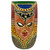 Hand Carved Sese Wood Mask Decorated With Paint and Aluminum 'Queen on the Wall'